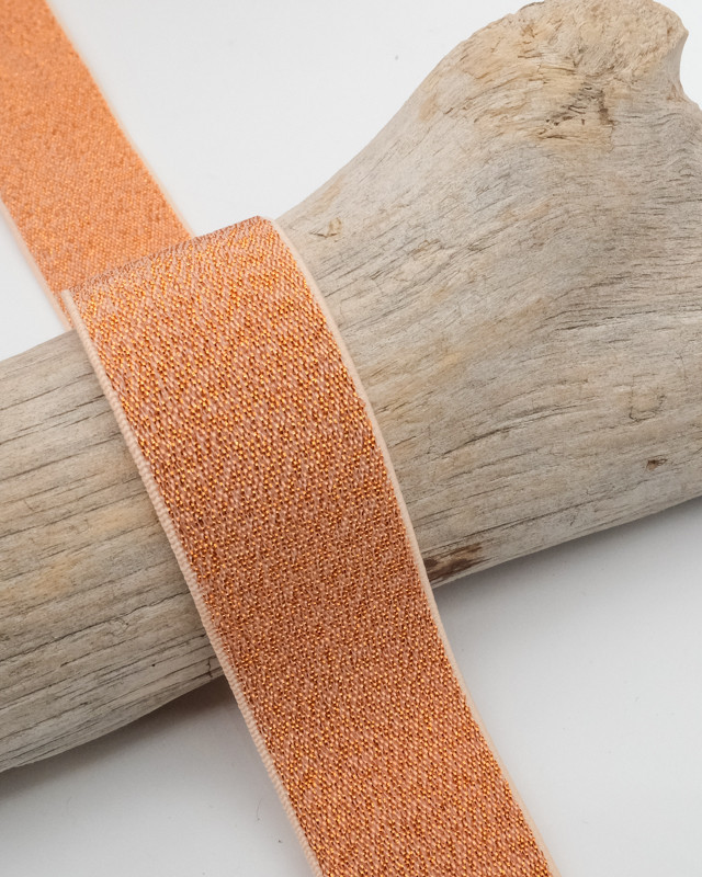 25MM Orange Lurex Elastic